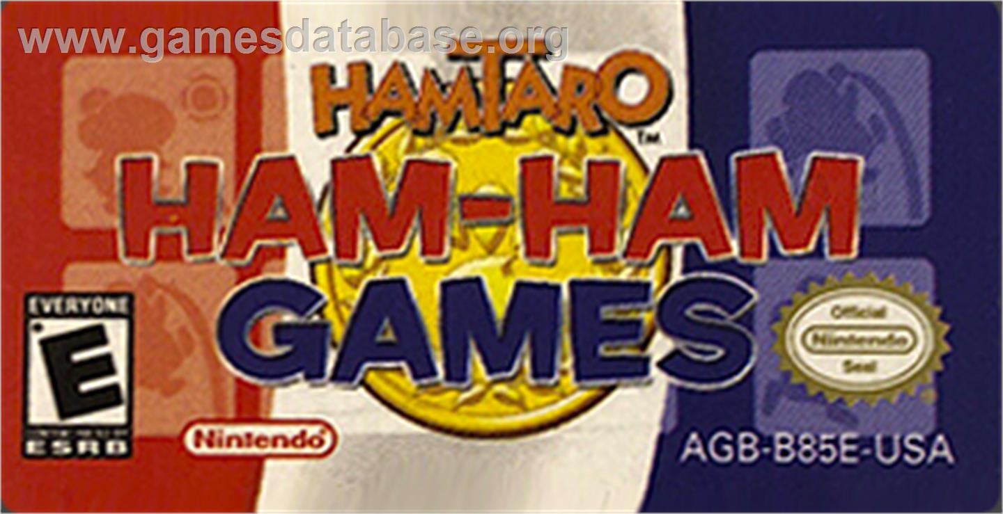 Hamtaro - Ham-ham Games - Nintendo Game Boy Advance - Artwork - Cartridge Top
