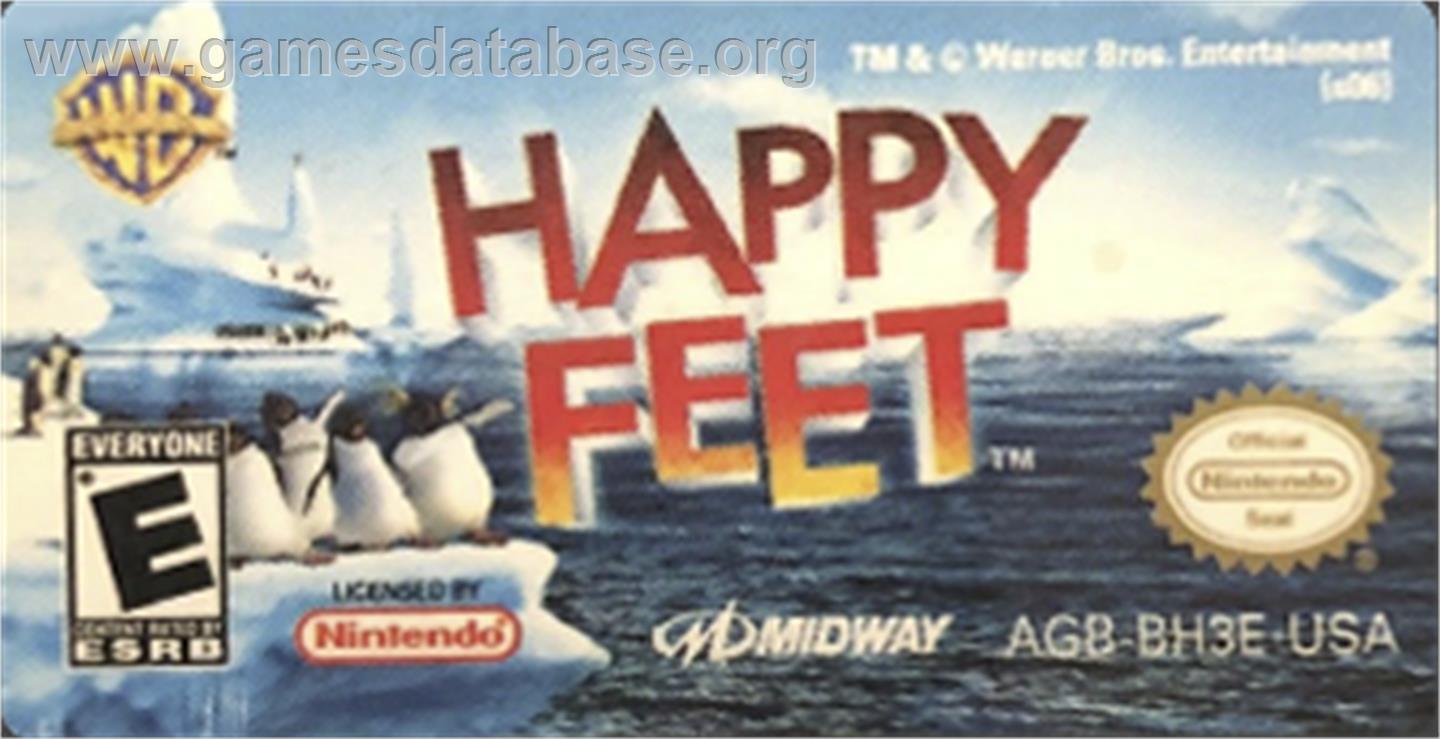 Happy Feet - Nintendo Game Boy Advance - Artwork - Cartridge Top