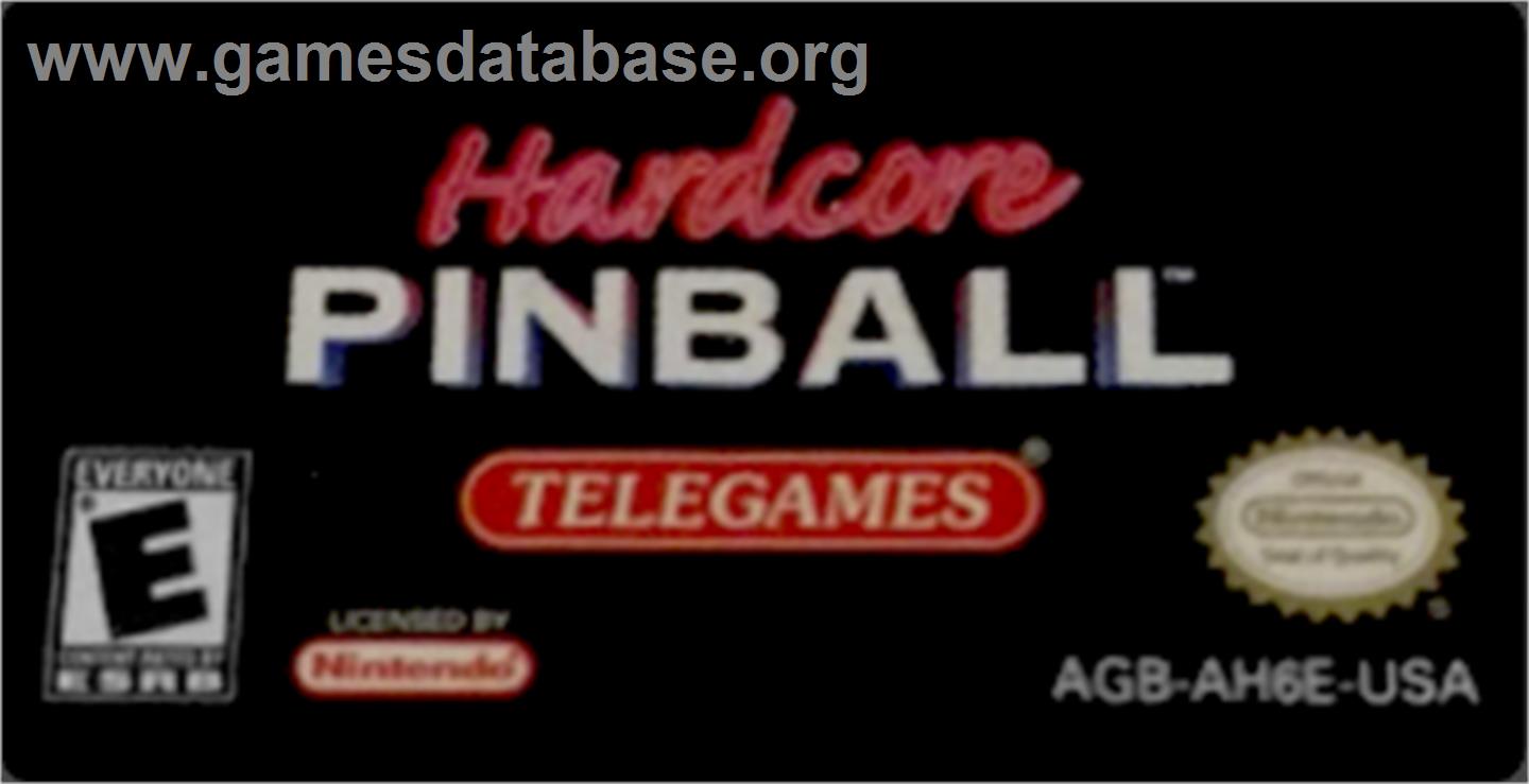 Hardcore Pinball - Nintendo Game Boy Advance - Artwork - Cartridge Top