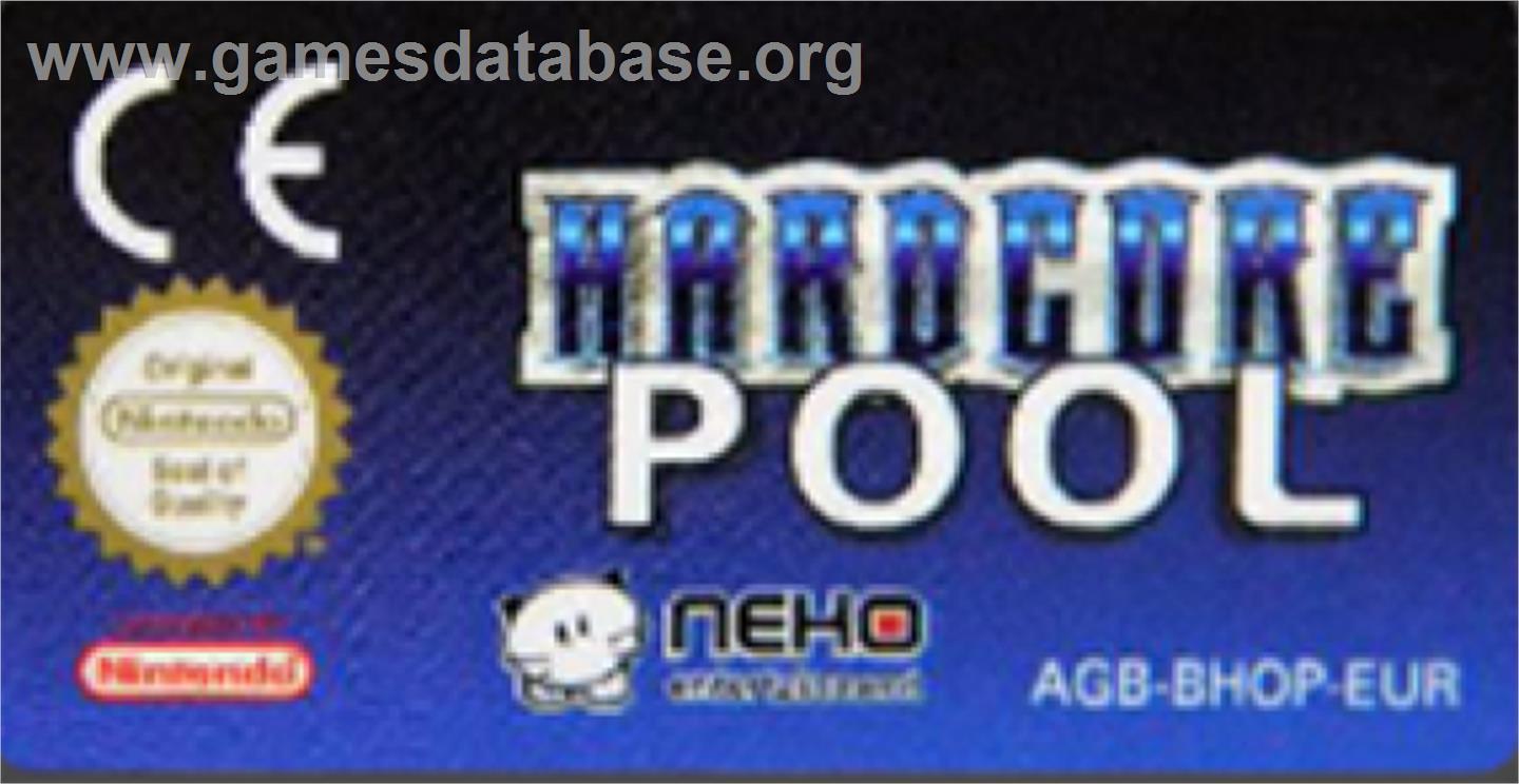 Hardcore Pool - Nintendo Game Boy Advance - Artwork - Cartridge Top