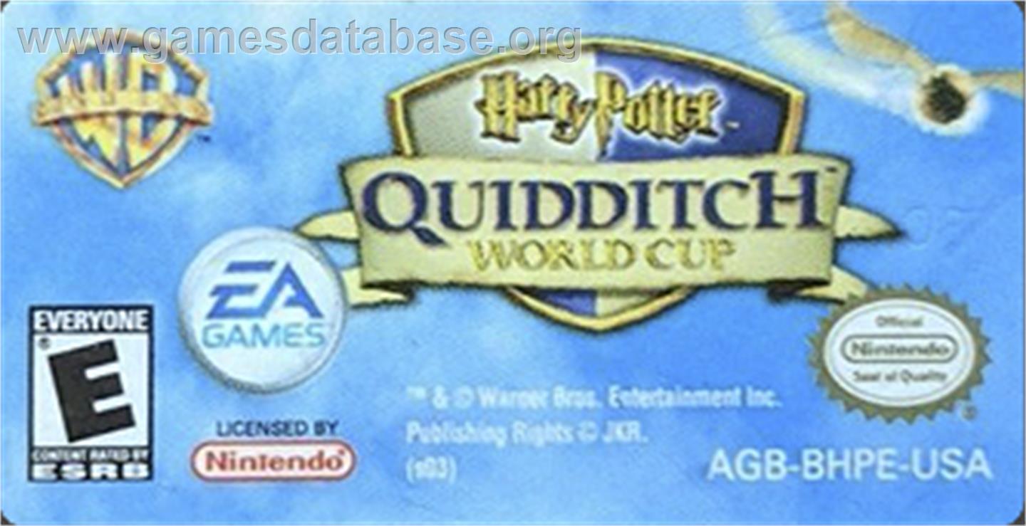 Harry Potter - Quidditch World Cup - Nintendo Game Boy Advance - Artwork - Cartridge Top