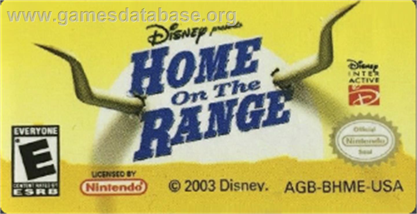 Home on the Range - Nintendo Game Boy Advance - Artwork - Cartridge Top