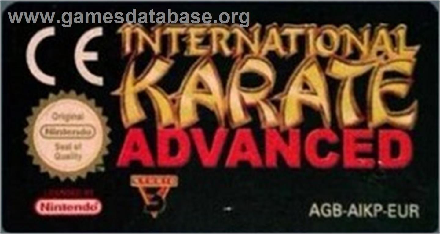 International Karate Advanced - Nintendo Game Boy Advance - Artwork - Cartridge Top