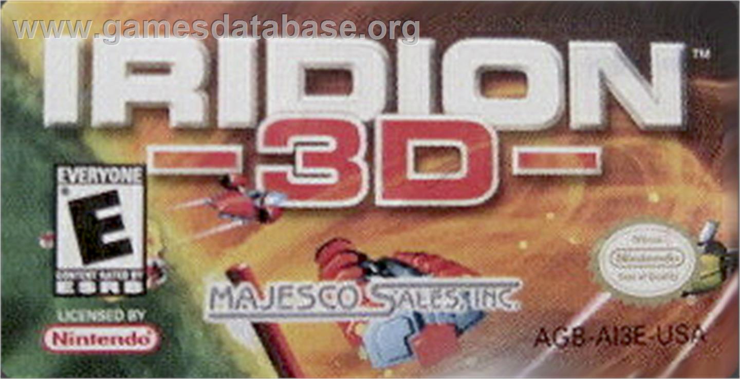 Iridion 3D - Nintendo Game Boy Advance - Artwork - Cartridge Top