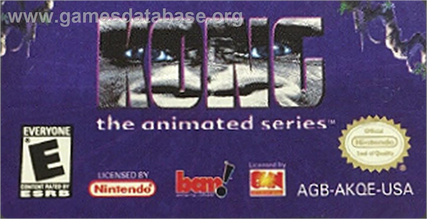 Kong - The Animated Series - Nintendo Game Boy Advance - Artwork - Cartridge Top