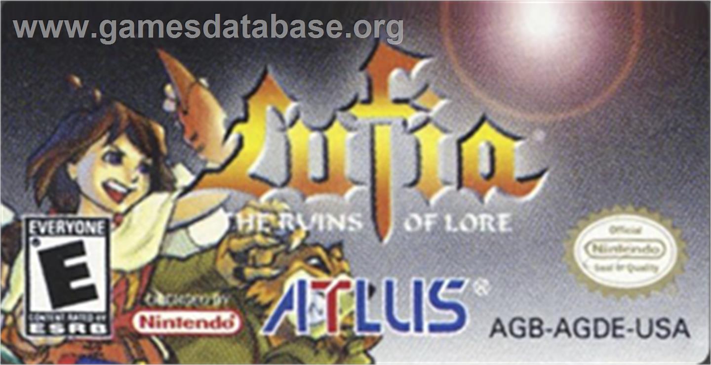 Lufia: The Ruins of Lore - Nintendo Game Boy Advance - Artwork - Cartridge Top