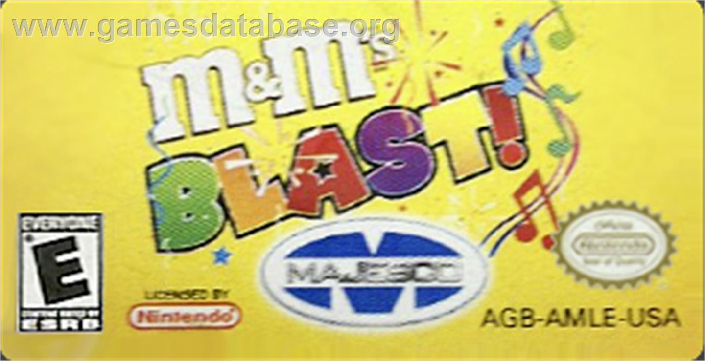 M And M's - Blast! - Nintendo Game Boy Advance - Artwork - Cartridge Top