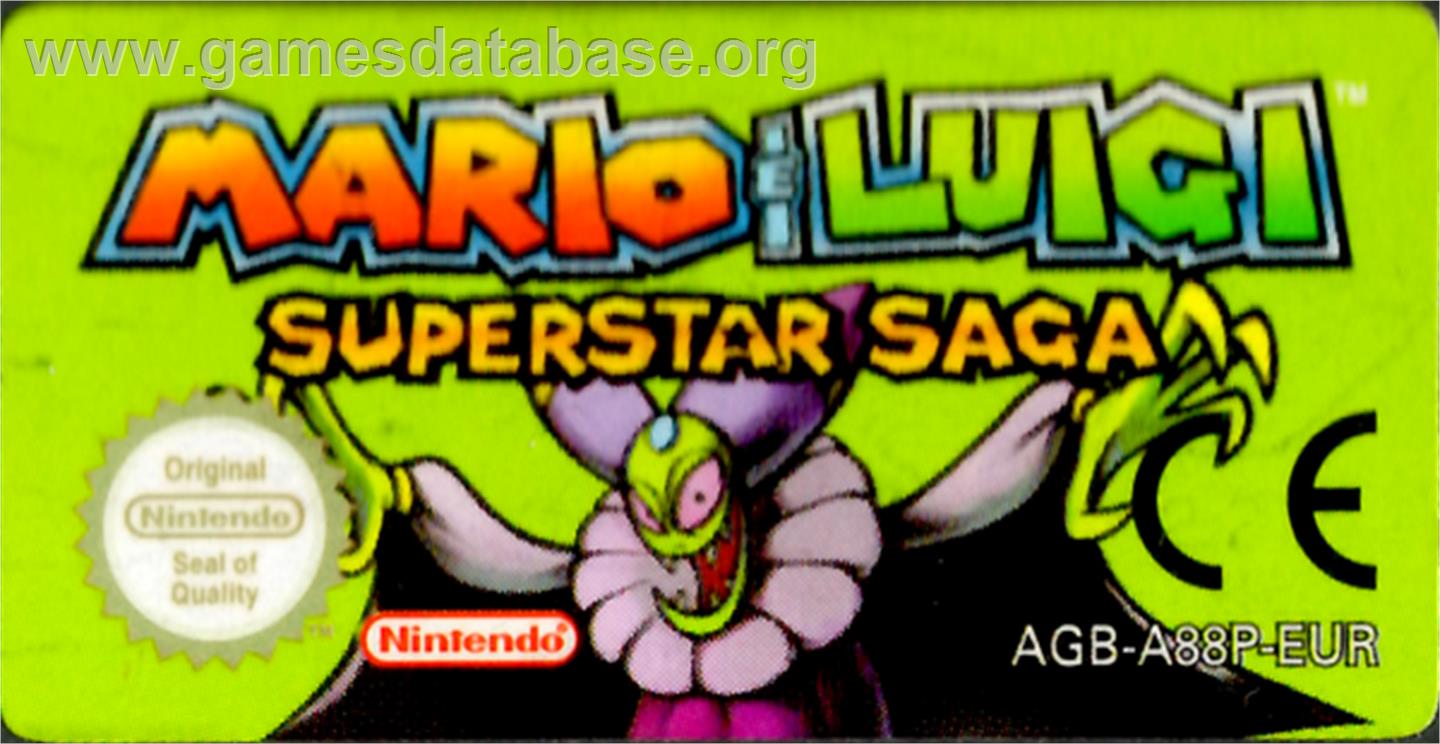 Mario And Luigi - Superstar Saga - Nintendo Game Boy Advance - Artwork - Cartridge Top