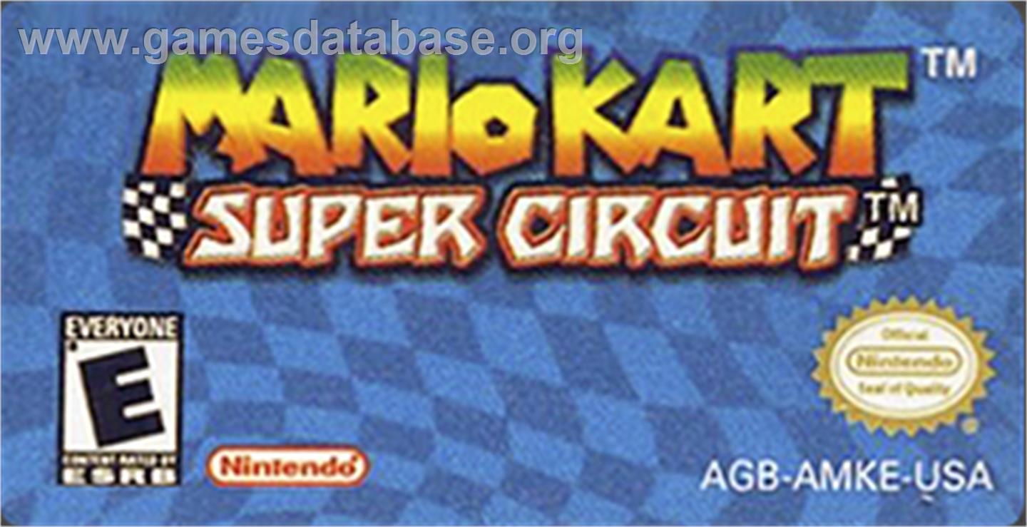 Mario Kart - Super Circuit - Nintendo Game Boy Advance - Artwork - Cartridge Top