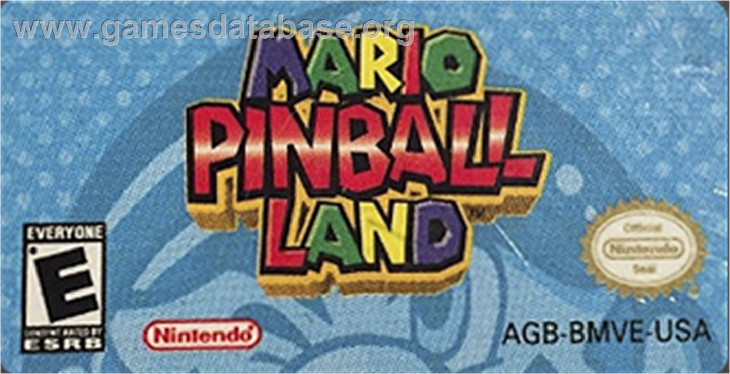 Mario Pinball Land - Nintendo Game Boy Advance - Artwork - Cartridge Top