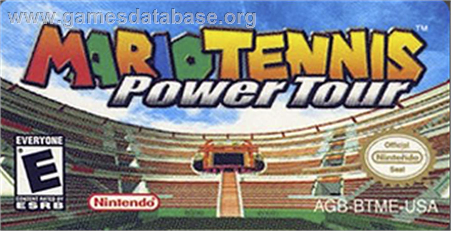 Mario Tennis: Power Tour - Nintendo Game Boy Advance - Artwork - Cartridge Top