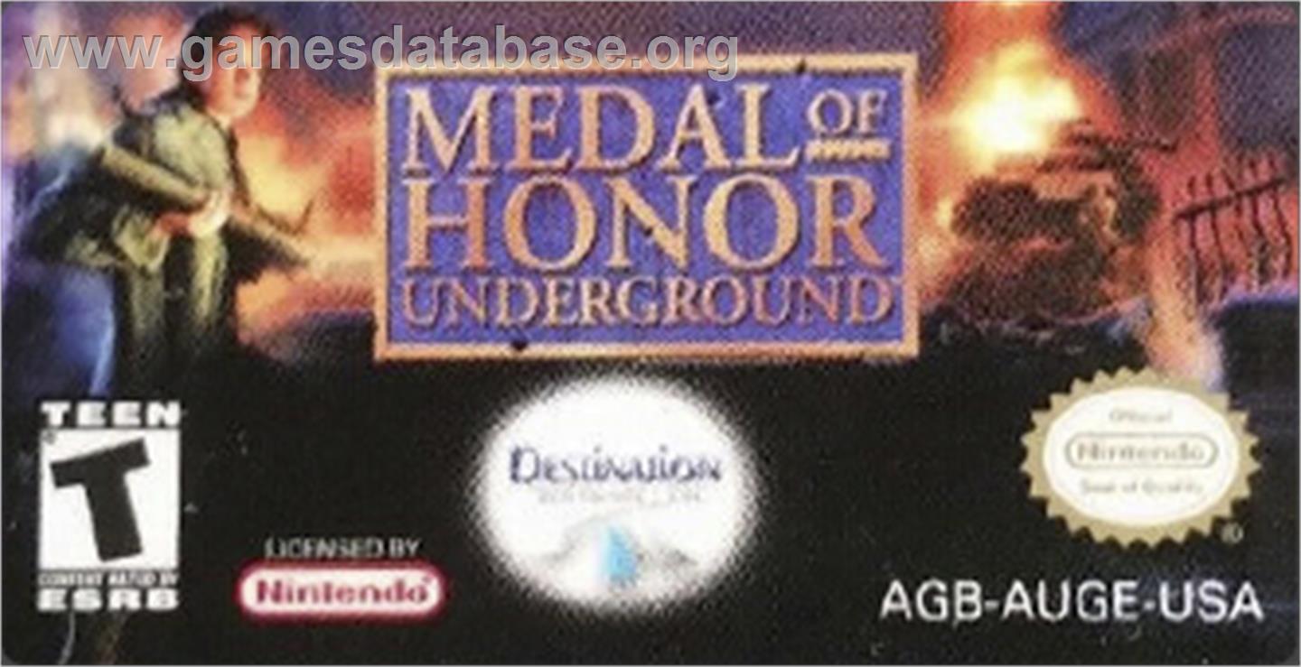 Medal of Honor: Underground - Nintendo Game Boy Advance - Artwork - Cartridge Top