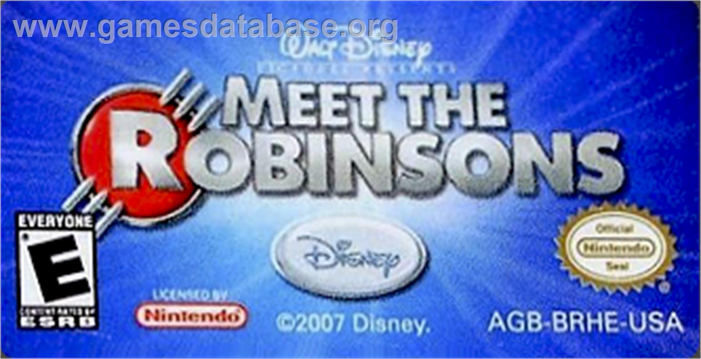 Meet The Robinsons - Nintendo Game Boy Advance - Artwork - Cartridge Top