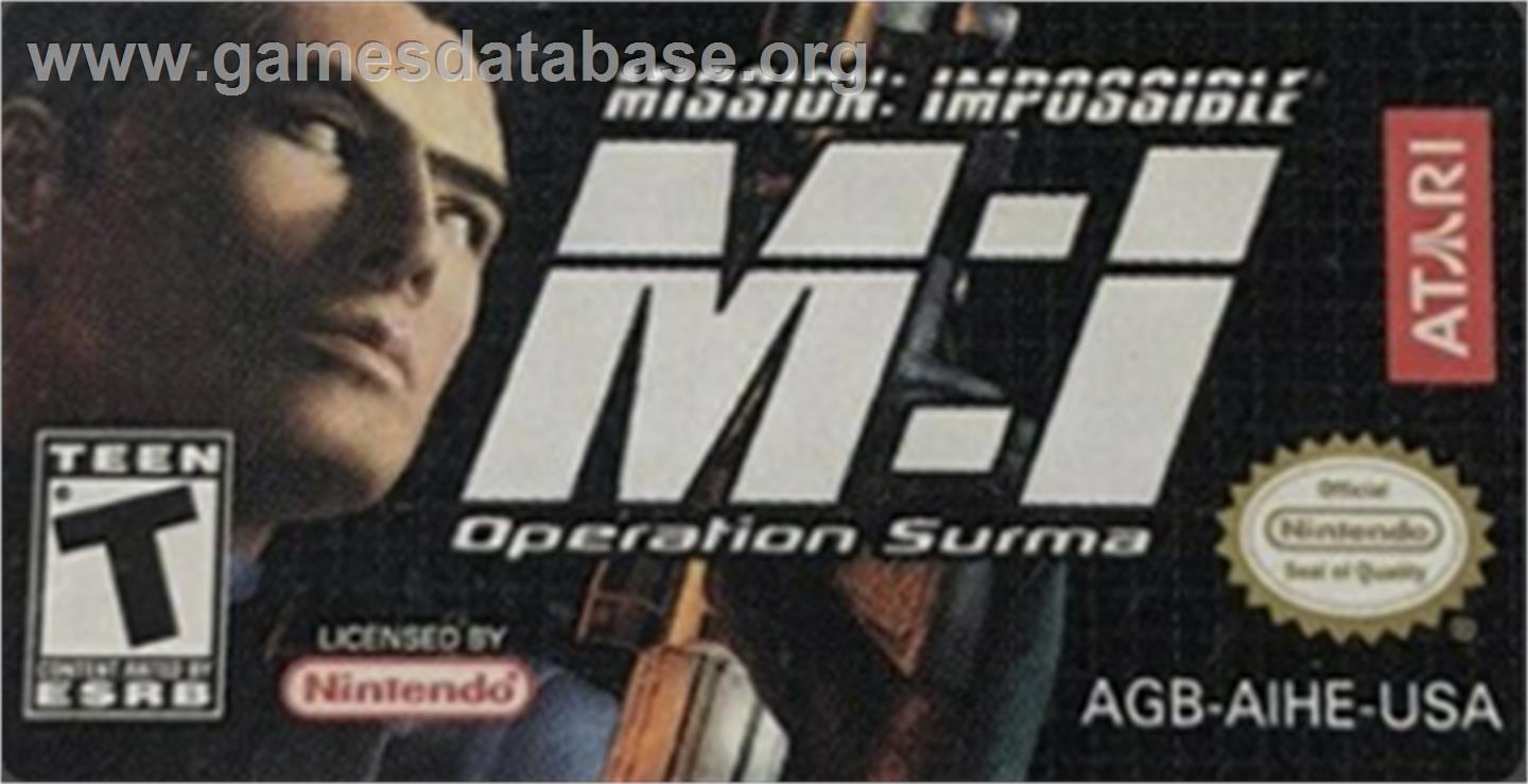 Mission Impossible: Operation Surma - Nintendo Game Boy Advance - Artwork - Cartridge Top