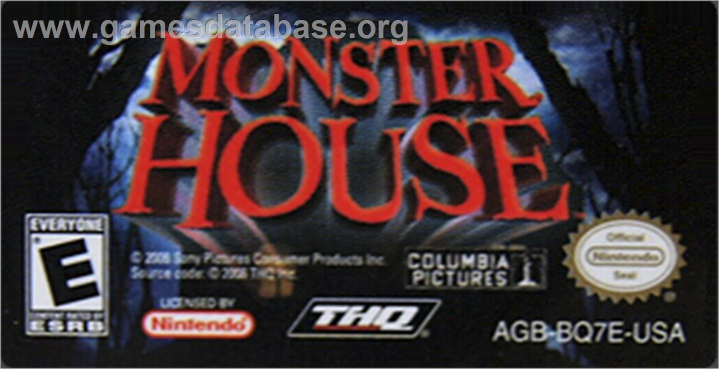 Monster House - Nintendo Game Boy Advance - Artwork - Cartridge Top
