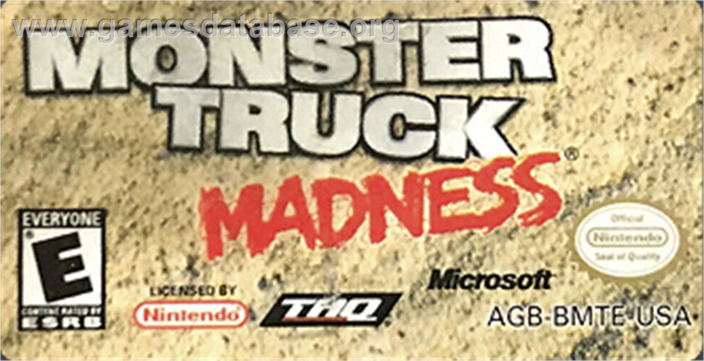 Monster Truck Madness - Nintendo Game Boy Advance - Artwork - Cartridge Top