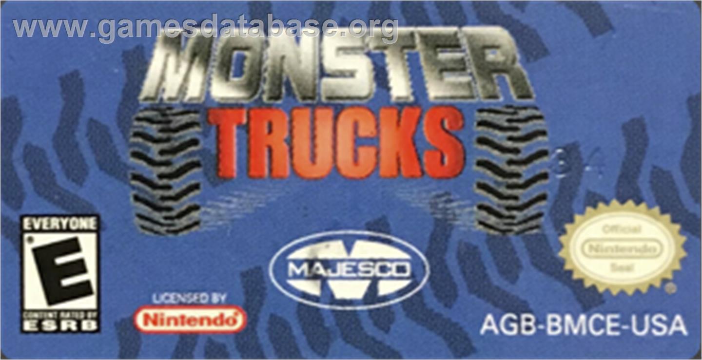 Monster Trucks - Nintendo Game Boy Advance - Artwork - Cartridge Top