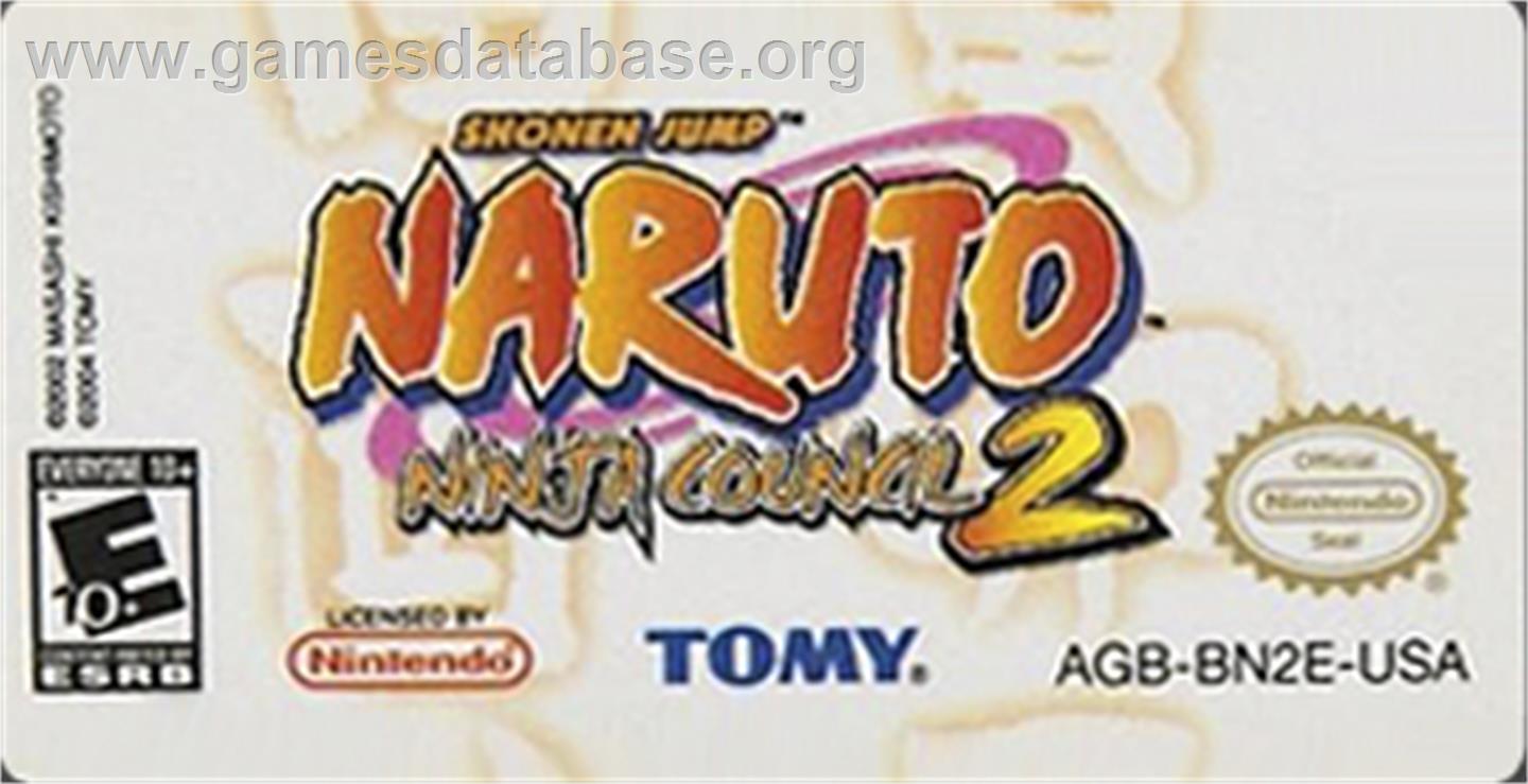 Naruto: Ninja Council 2 - Nintendo Game Boy Advance - Artwork - Cartridge Top