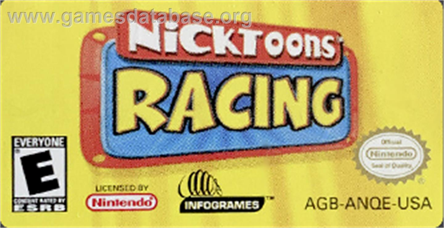 Nicktoons Racing - Nintendo Game Boy Advance - Artwork - Cartridge Top