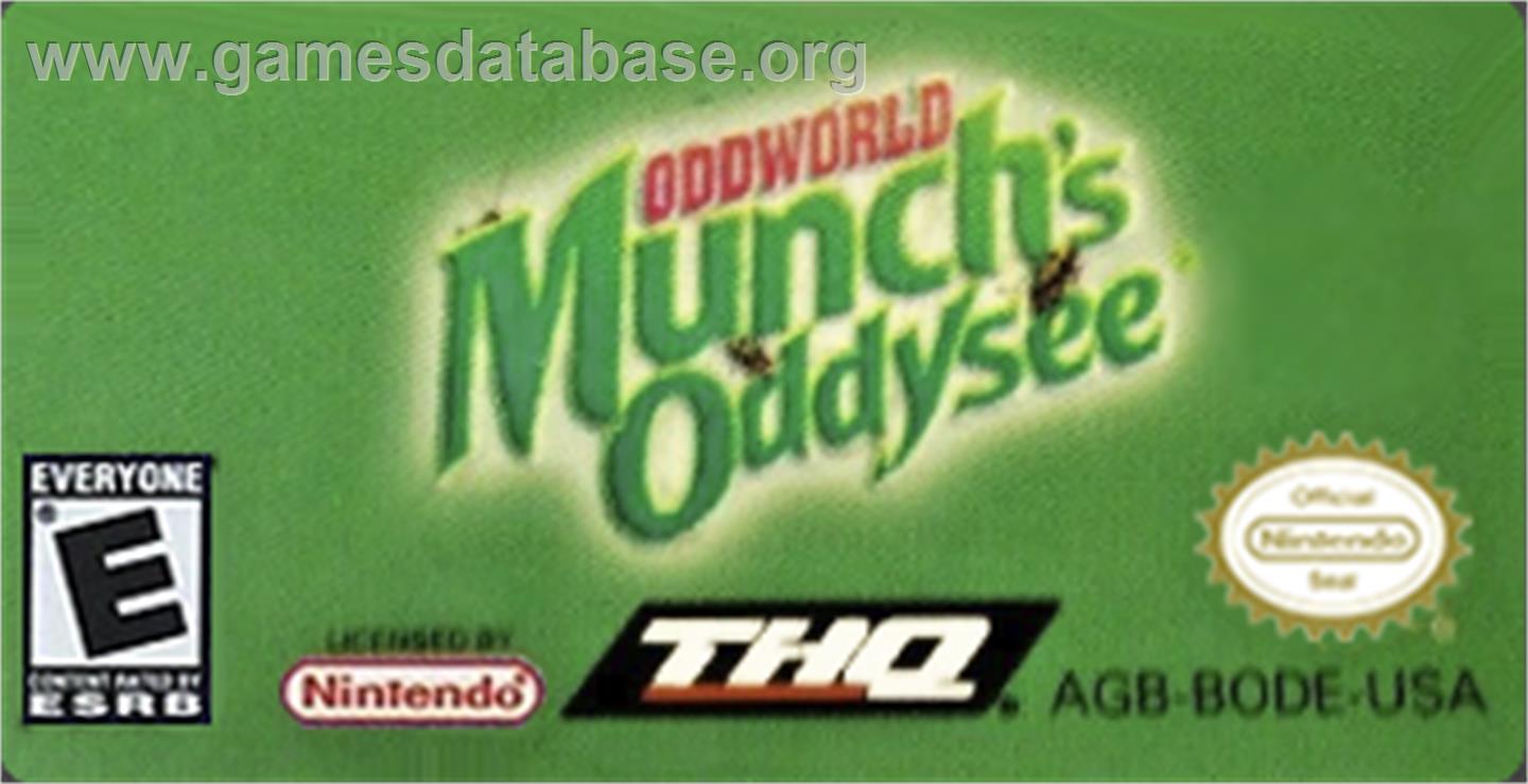 Oddworld: Munch's Oddysee - Nintendo Game Boy Advance - Artwork - Cartridge Top