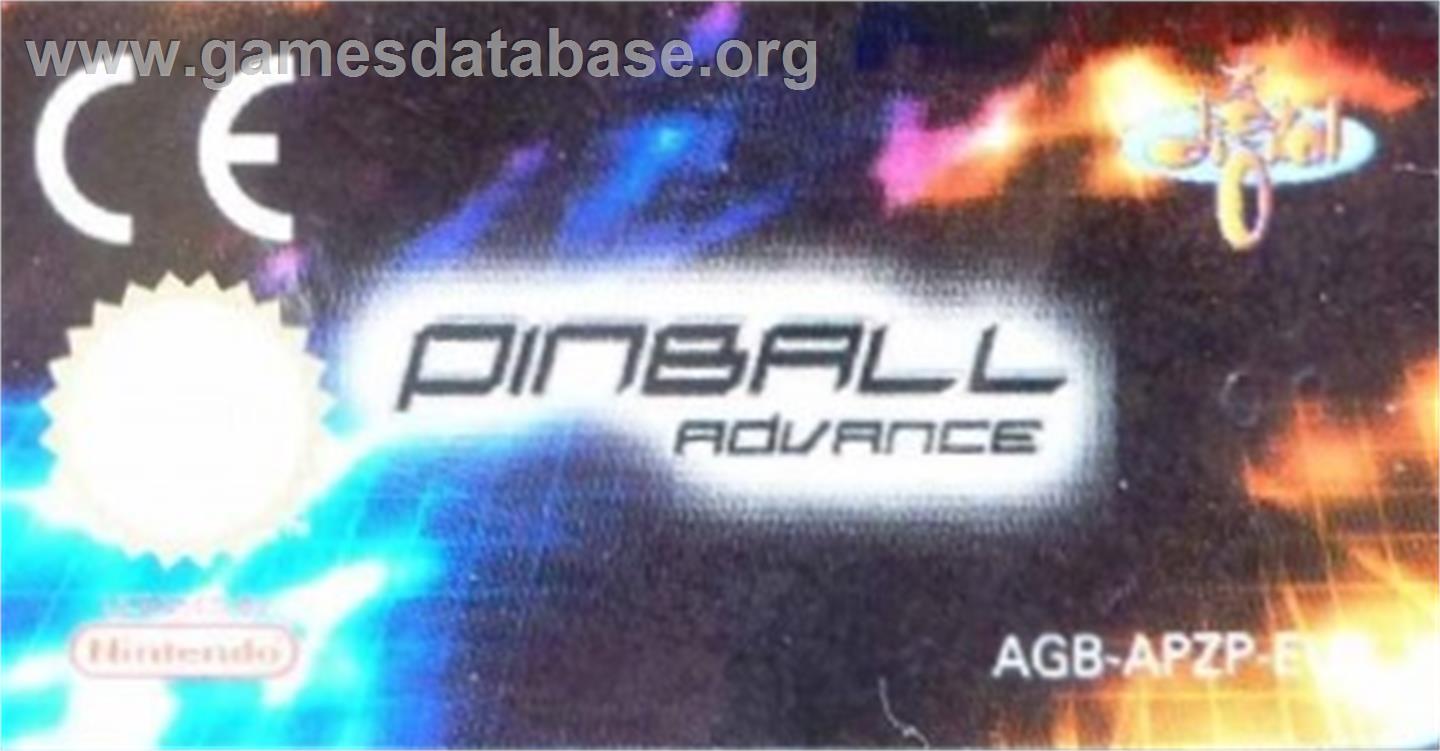 Pinball Advance - Nintendo Game Boy Advance - Artwork - Cartridge Top