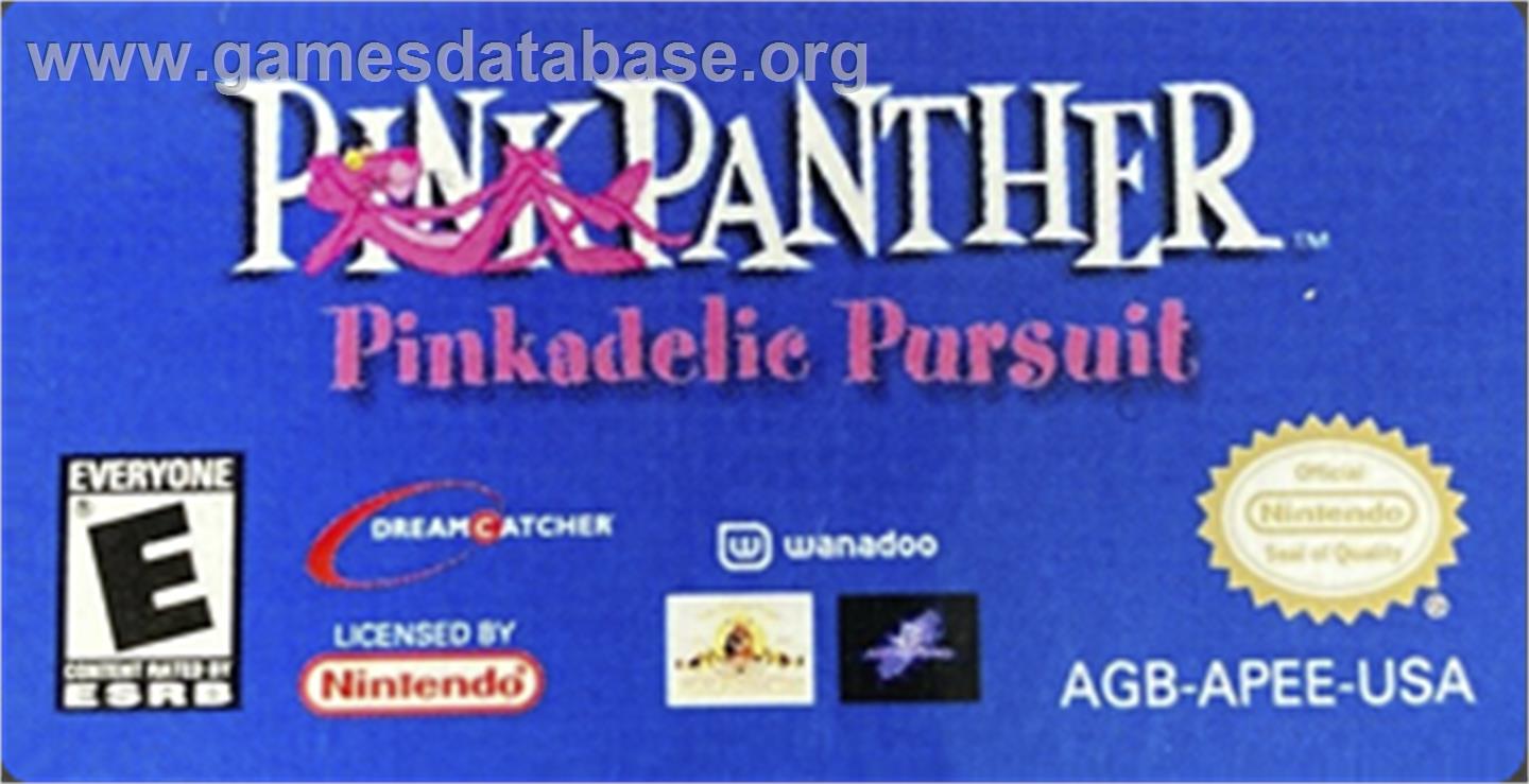 Pink Panther: Pinkadelic Pursuit - Nintendo Game Boy Advance - Artwork - Cartridge Top