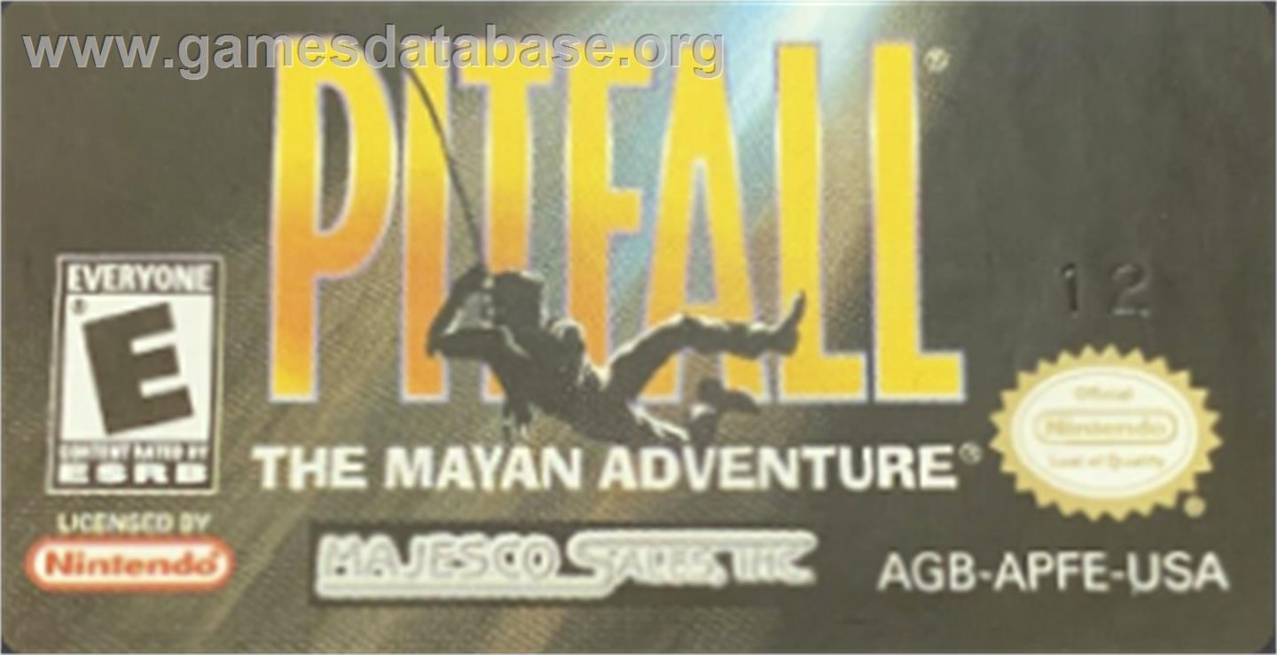 Pitfall: The Mayan Adventure - Nintendo Game Boy Advance - Artwork - Cartridge Top