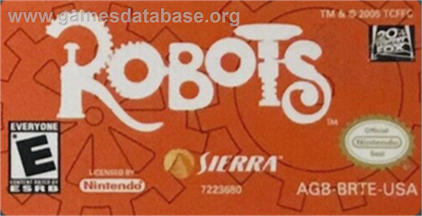 Robots - Nintendo Game Boy Advance - Artwork - Cartridge Top