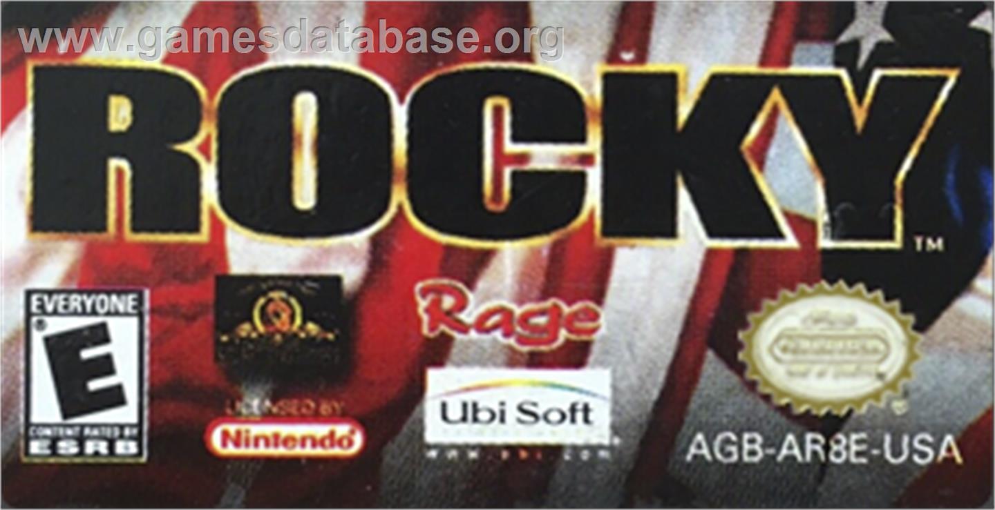 Rocky - Nintendo Game Boy Advance - Artwork - Cartridge Top