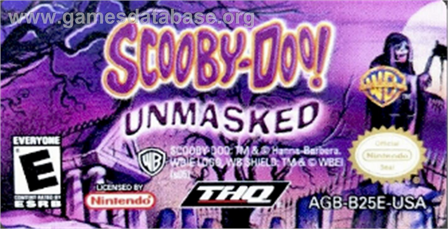 Scooby-doo! - Unmasked - Nintendo Game Boy Advance - Artwork - Cartridge Top