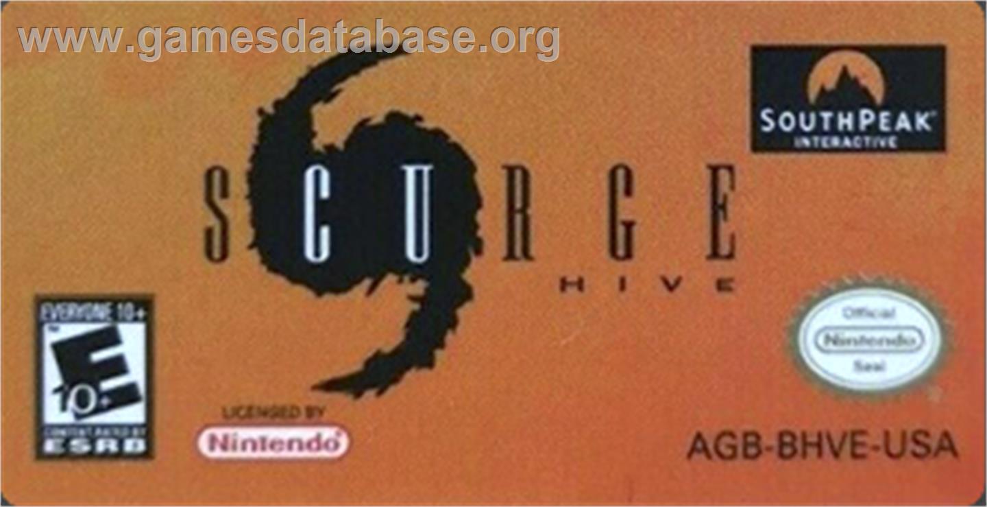 Scurge Hive - Nintendo Game Boy Advance - Artwork - Cartridge Top