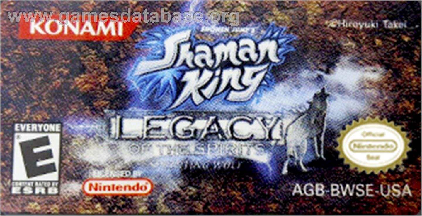 Shaman King - Legacy Of The Spirits - Sprinting Wolf - Nintendo Game Boy Advance - Artwork - Cartridge Top