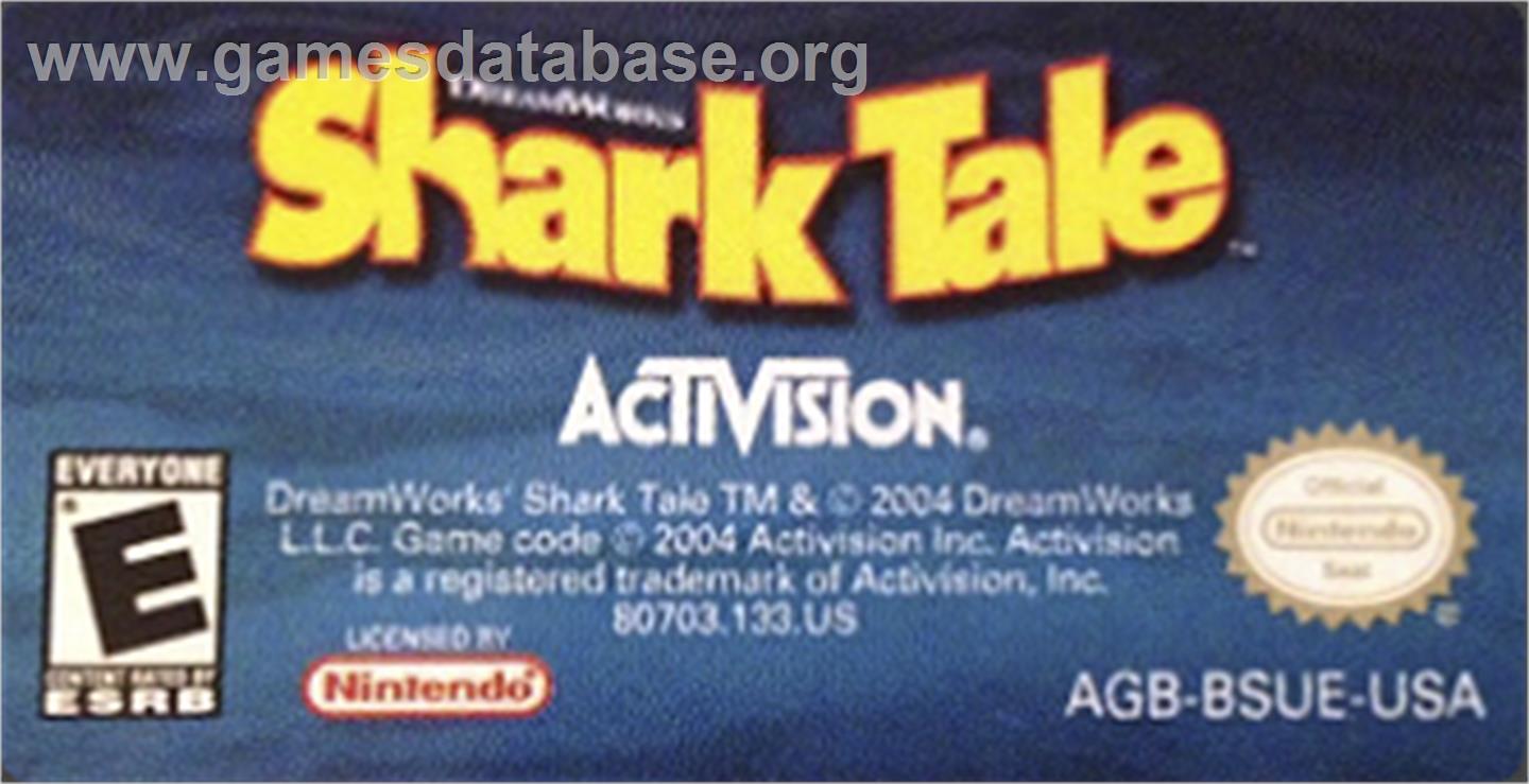 Shark Tale - Nintendo Game Boy Advance - Artwork - Cartridge Top