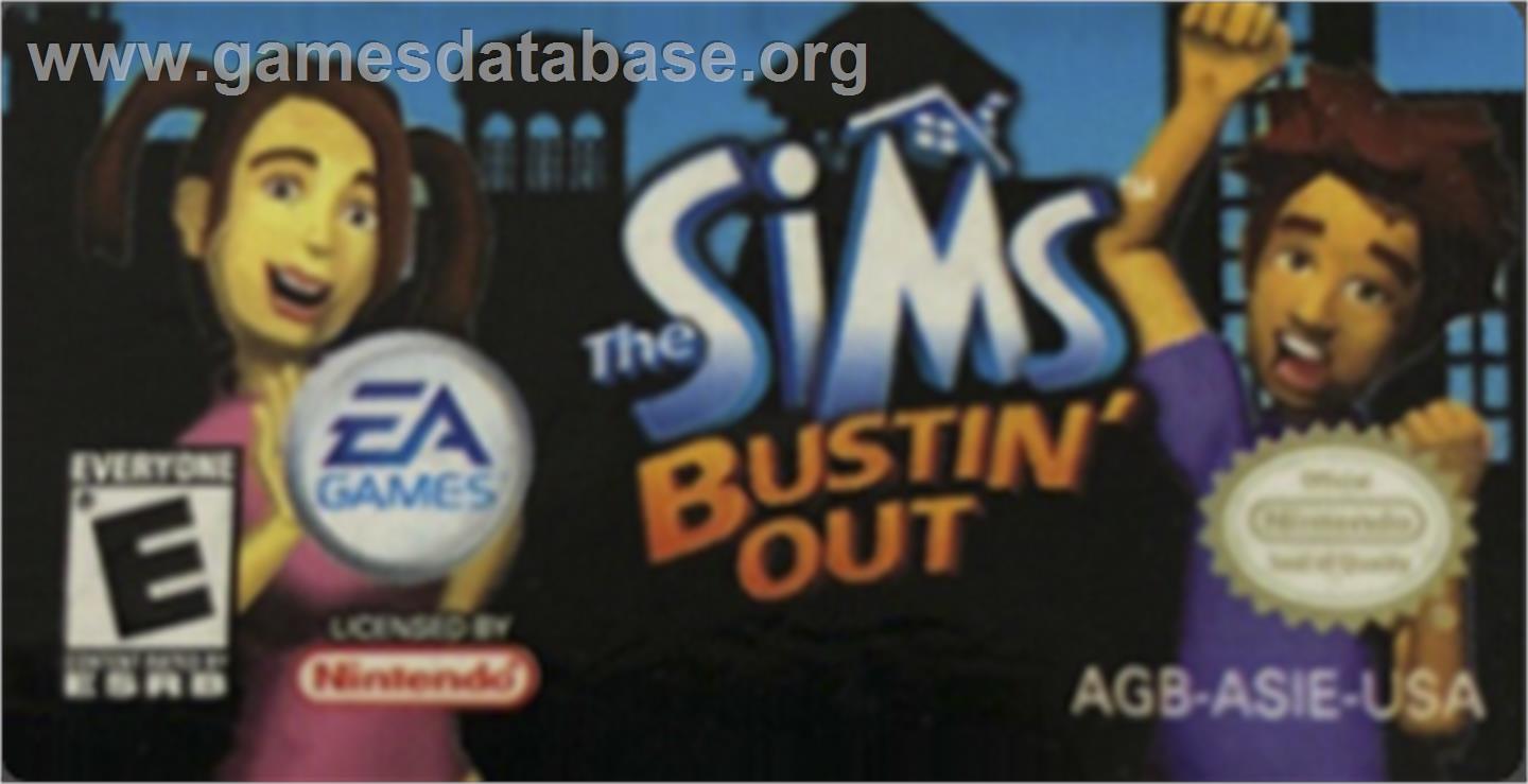 Sims: Bustin' Out - Nintendo Game Boy Advance - Artwork - Cartridge Top