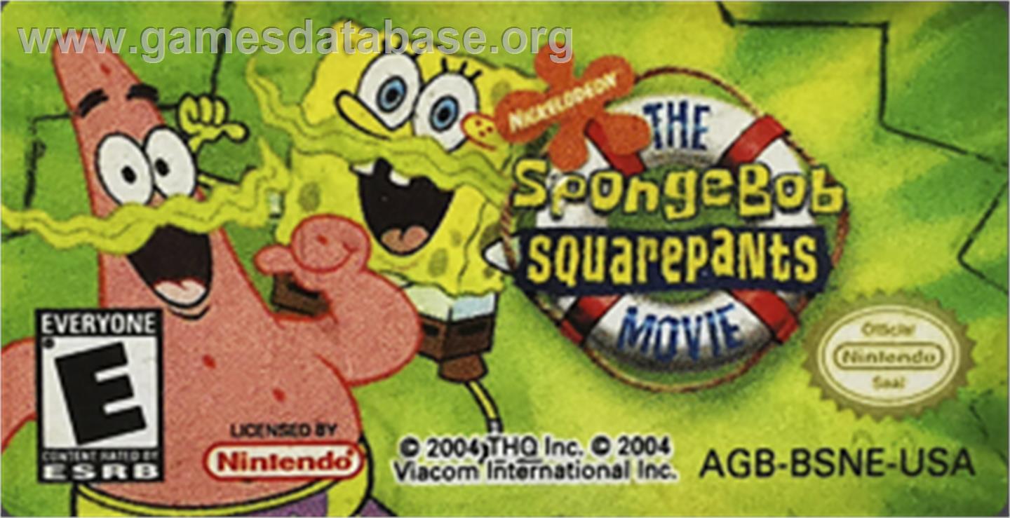 Spongebob Squarepants Movie, The - Nintendo Game Boy Advance - Artwork - Cartridge Top