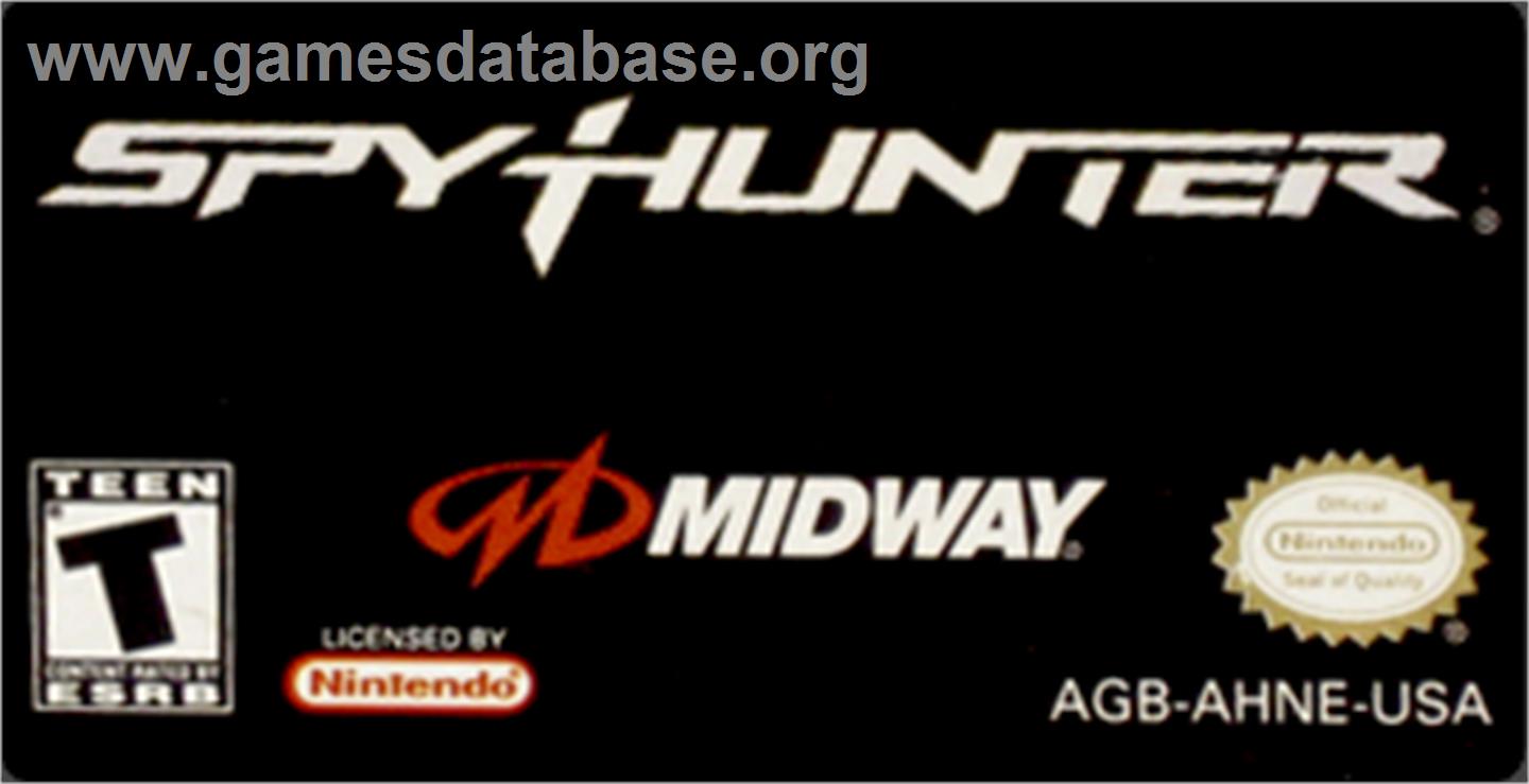 Spy Hunter - Nintendo Game Boy Advance - Artwork - Cartridge Top