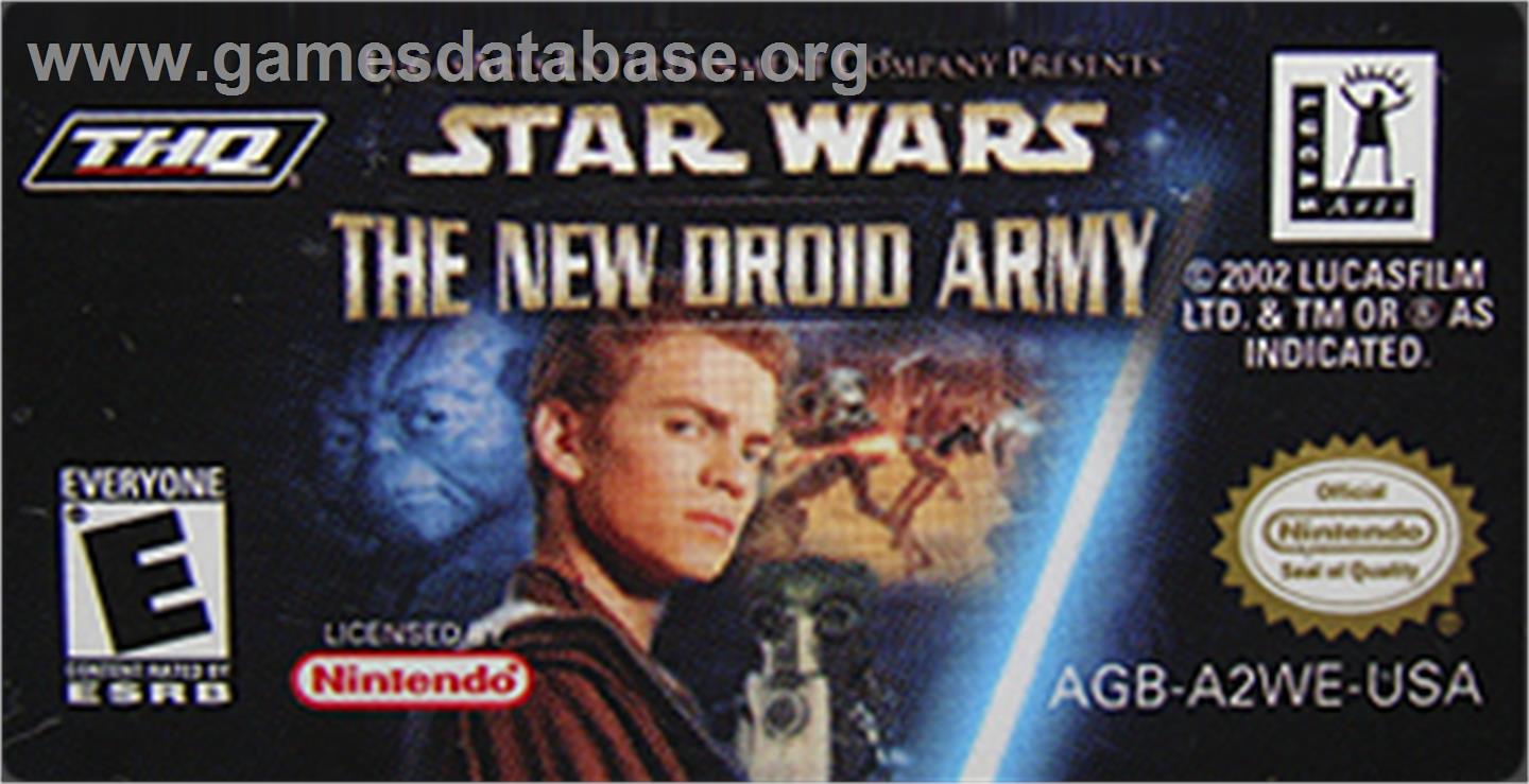 Star Wars: The New Droid Army - Nintendo Game Boy Advance - Artwork - Cartridge Top