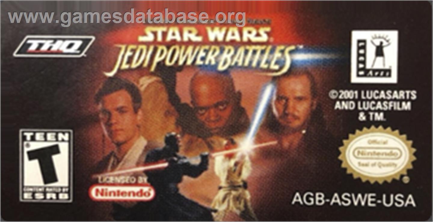 Star Wars - Jedi Power Battles - Nintendo Game Boy Advance - Artwork - Cartridge Top