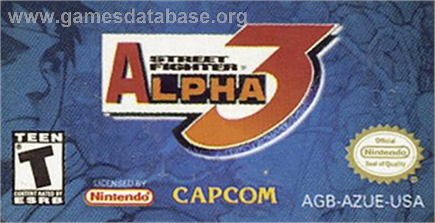Street Fighter Alpha 3 - Nintendo Game Boy Advance - Artwork - Cartridge Top