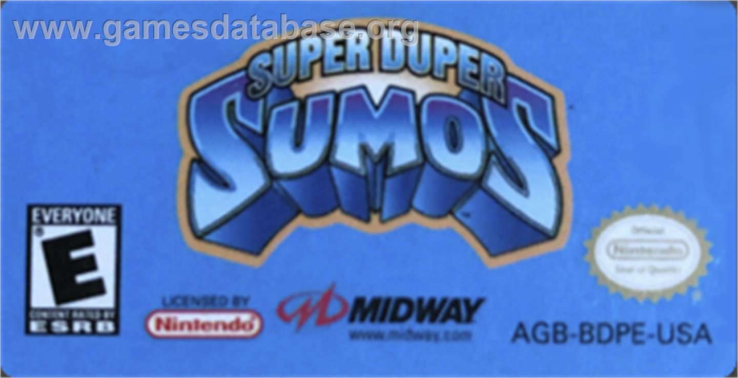 Super Duper Sumos - Nintendo Game Boy Advance - Artwork - Cartridge Top