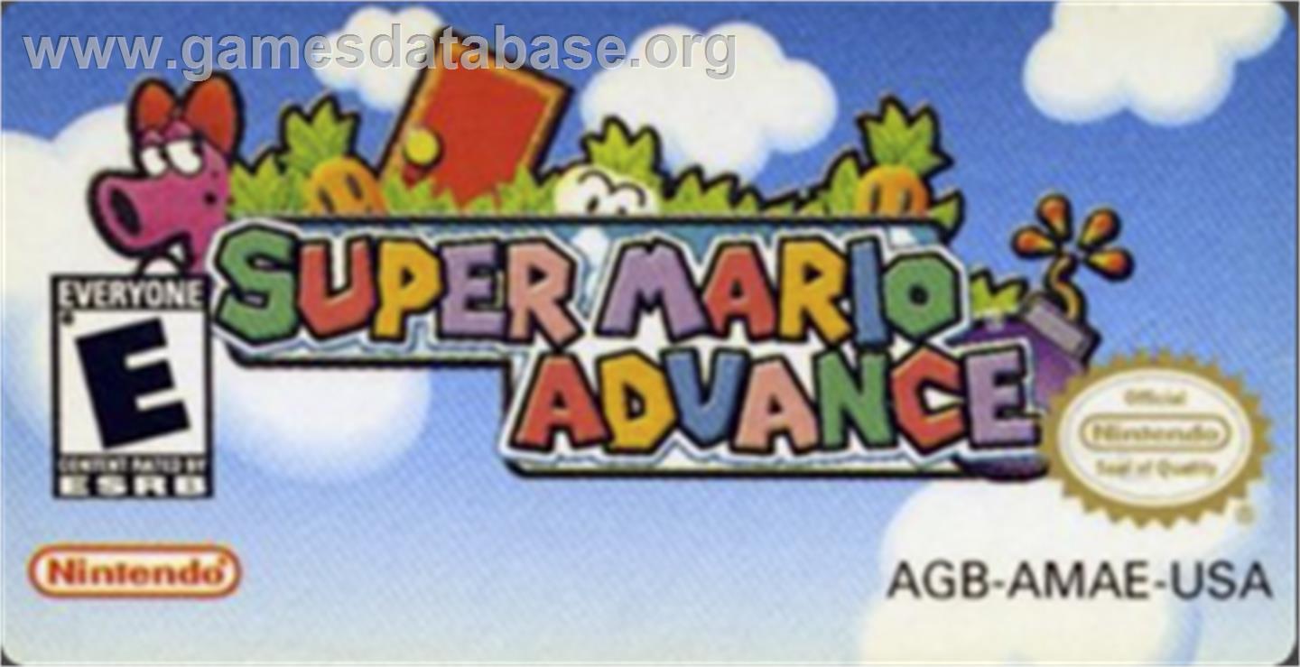 Super Mario Advance - Nintendo Game Boy Advance - Artwork - Cartridge Top