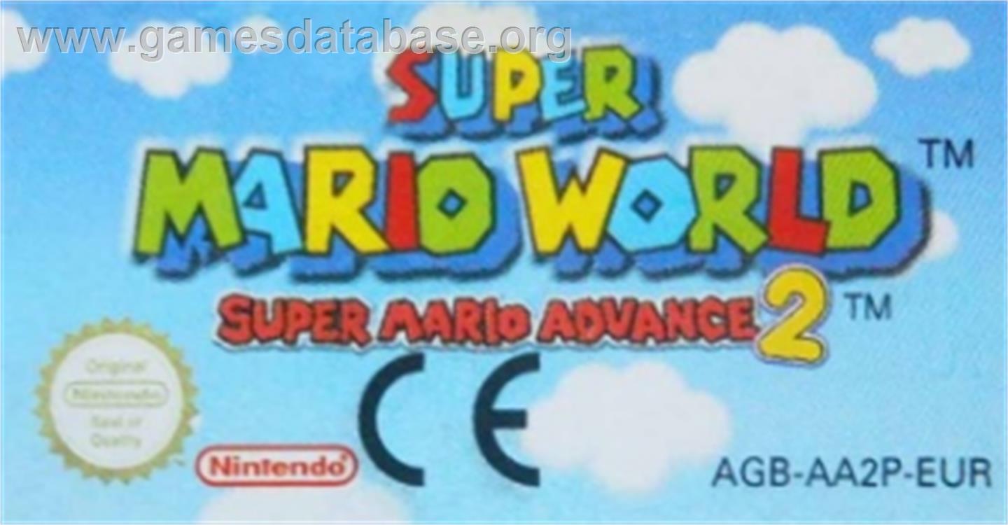 Super Mario World: Super Mario Advance 2 - Nintendo Game Boy Advance - Artwork - Cartridge Top