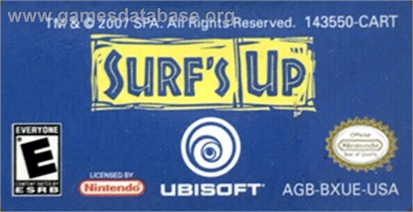Surf's Up - Nintendo Game Boy Advance - Artwork - Cartridge Top