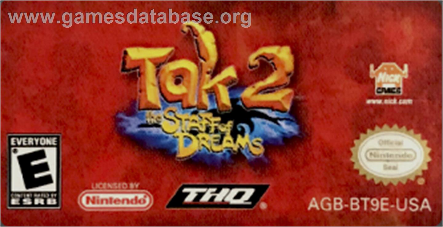 Tak 2: The Staff of Dreams - Nintendo Game Boy Advance - Artwork - Cartridge Top
