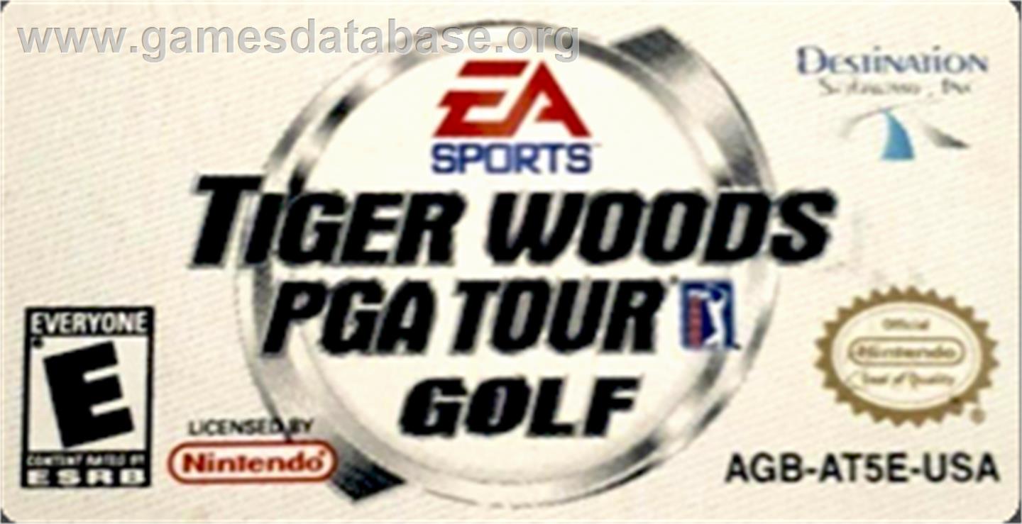 Tiger Woods PGA Tour Golf - Nintendo Game Boy Advance - Artwork - Cartridge Top