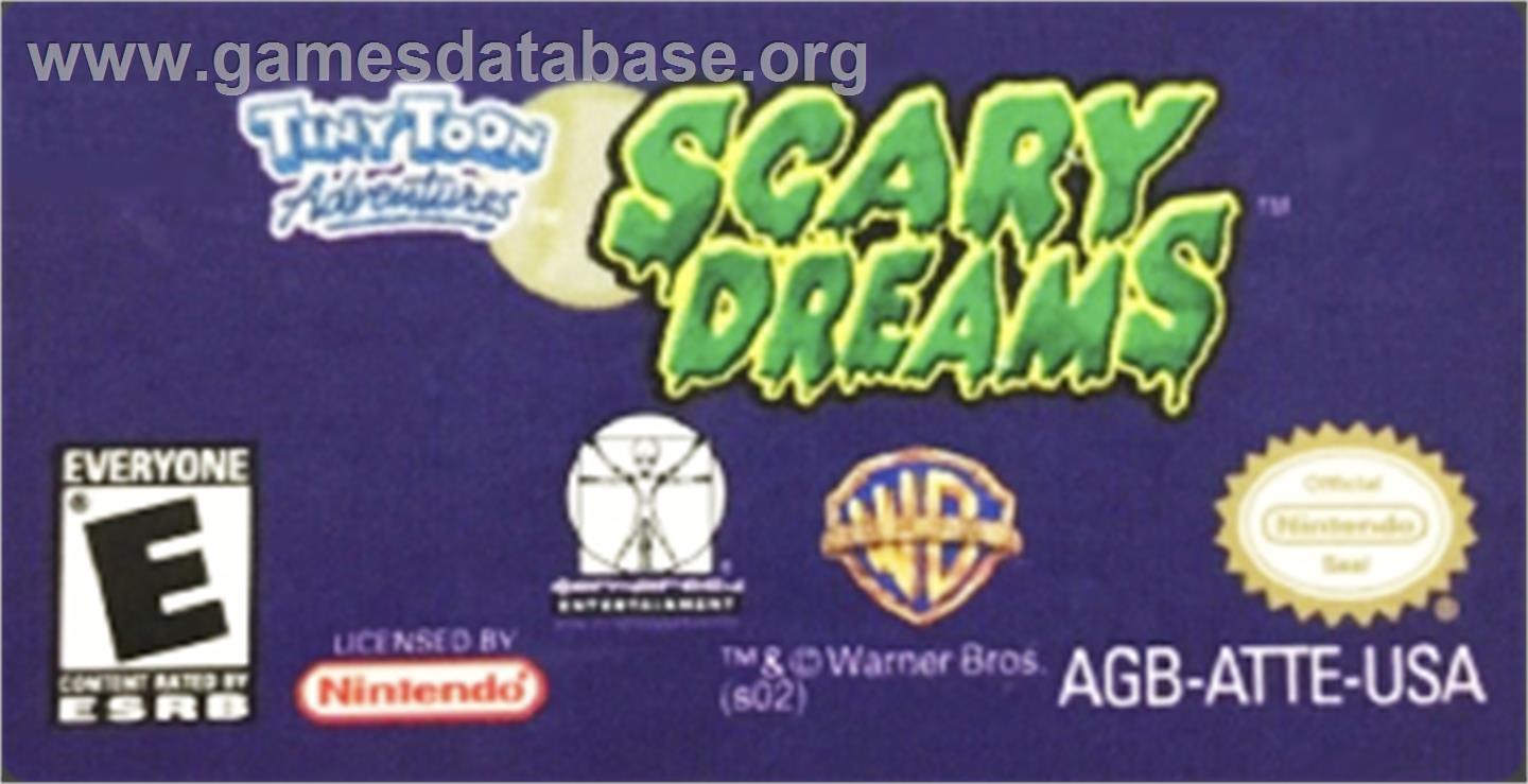Tiny Toon Adventures: Buster's Bad Dream - Nintendo Game Boy Advance - Artwork - Cartridge Top