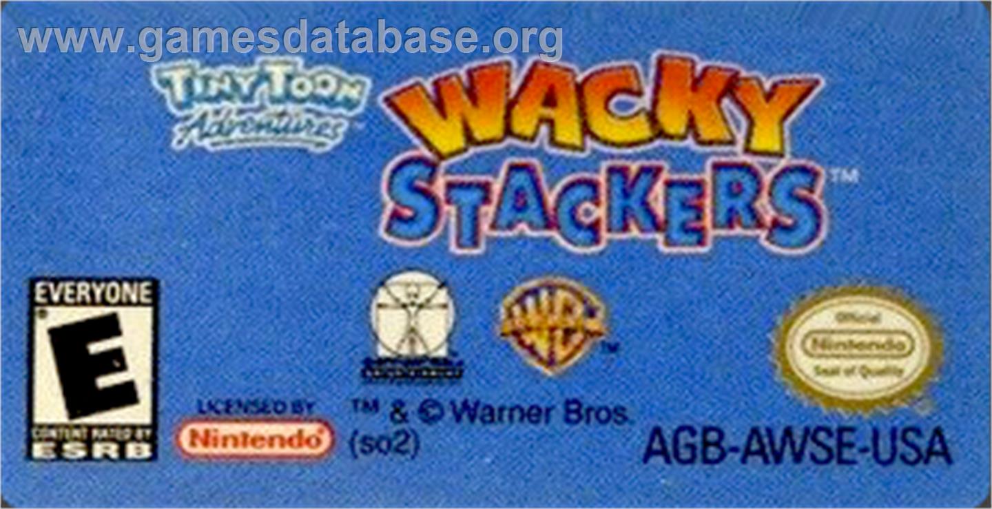 Tiny Toon Adventures - Wacky Stackers - Nintendo Game Boy Advance - Artwork - Cartridge Top