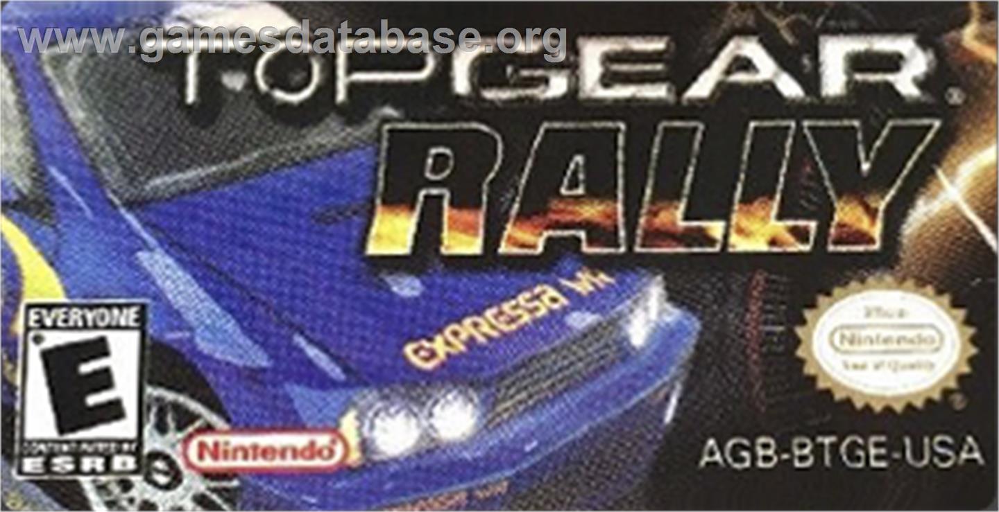Top Gear Rally - Nintendo Game Boy Advance - Artwork - Cartridge Top