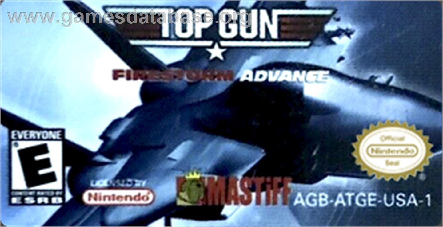 Top Gun: Firestorm - Nintendo Game Boy Advance - Artwork - Cartridge Top