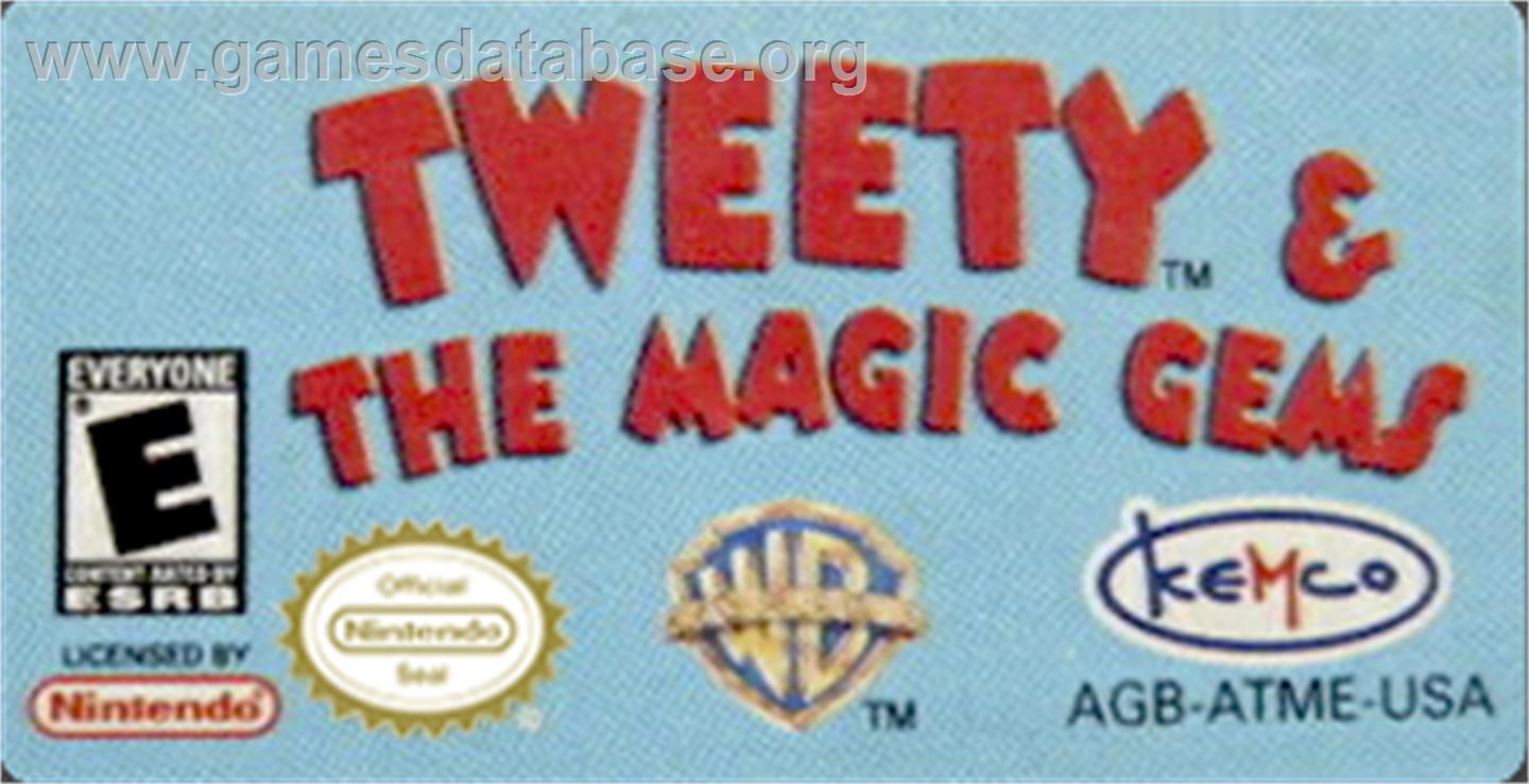Tweety and the Magic Gems - Nintendo Game Boy Advance - Artwork - Cartridge Top